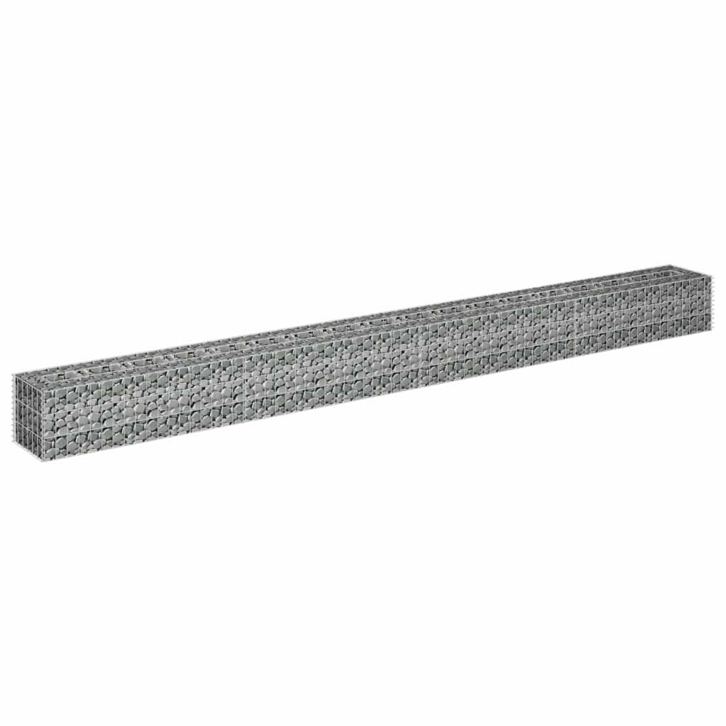 vidaXL Gabion plantenbak verhoogd 360x30x30 cm gegalvaniseerd staal afbeelding
