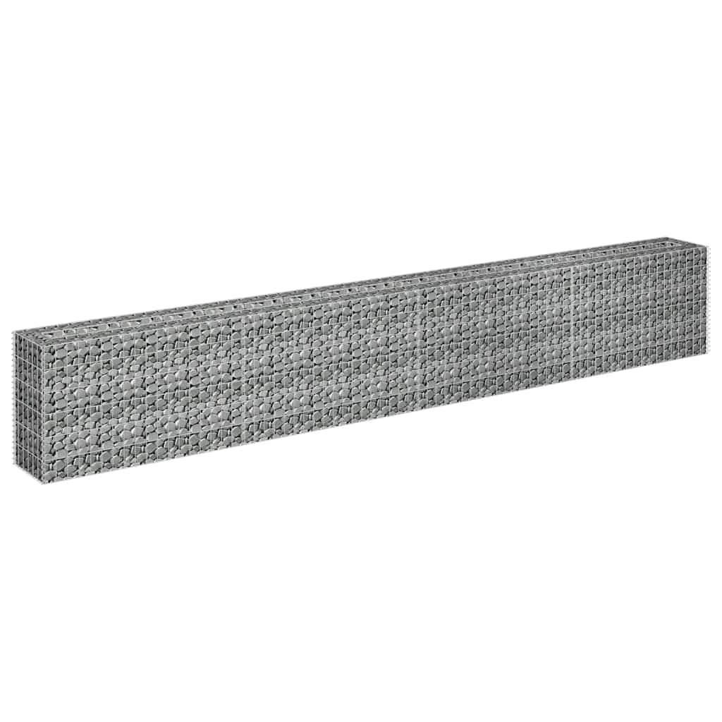 vidaXL Gabion plantenbak verhoogd 360x30x60 cm gegalvaniseerd staal afbeelding