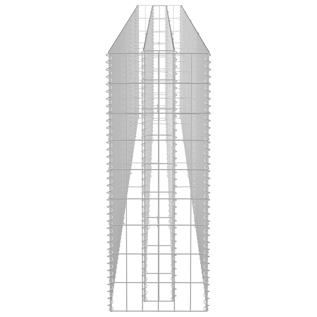 Габион повдигната леха, поцинкована стомана, 360x30x90 cм