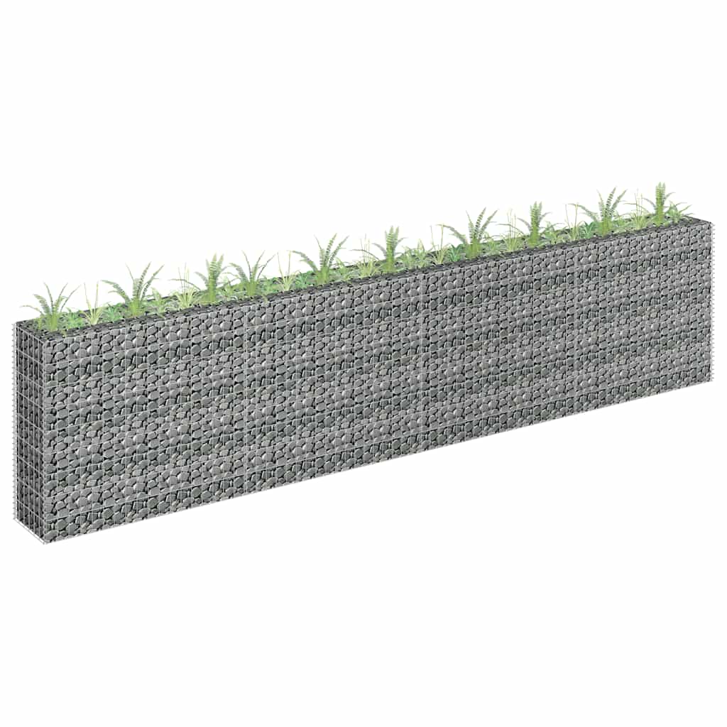  Gabion Raised Bed Basket Planter Outdoor Plant Pot Galvanised Steel vidaXL