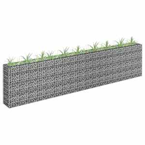 Visoka greda gabion pocinkano jeklo 360x30x90 cm