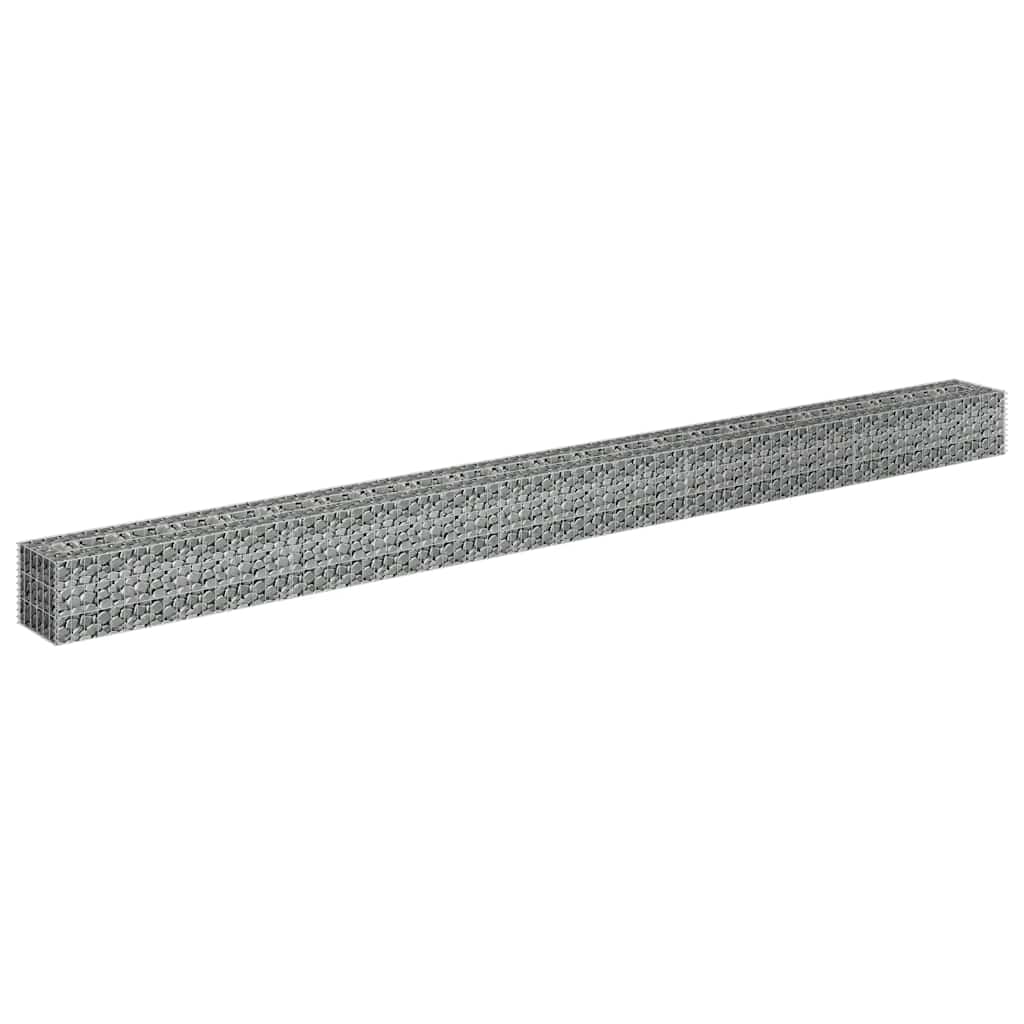 vidaXL Strat înălțat gabion, 450 x 30 x 30 cm, oțel galvanizat