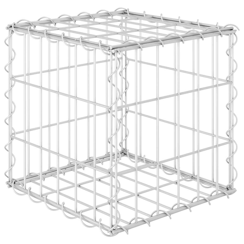 vidaXL Gabionový vyvýšený záhon krychle ocelový drát 30 x 30 x 30 cm