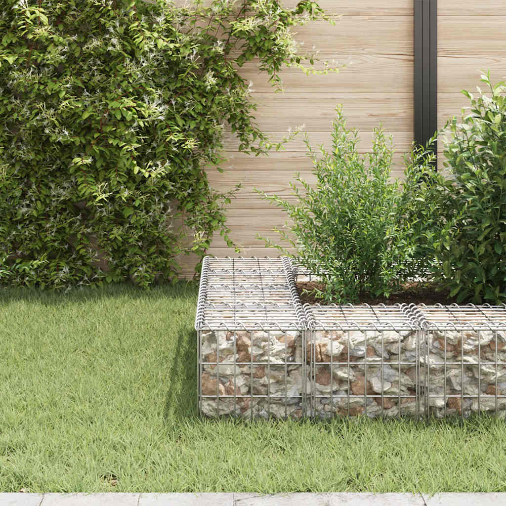 vidaXL Gabion plantenbak verhoogd kubus 30x30x30 cm staaldraad afbeelding