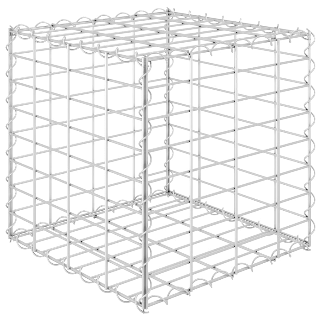Strat înălțat cub gabion, 40 x 40 x 40 cm, sârmă de oțel