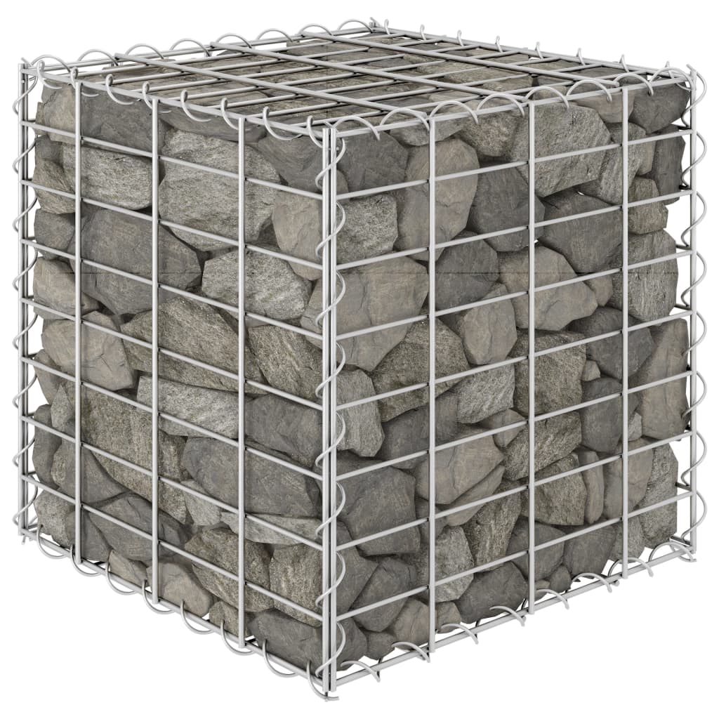 Kocka alakú acélhuzal gabion magaságyás 40 x 40 x 40 cm 