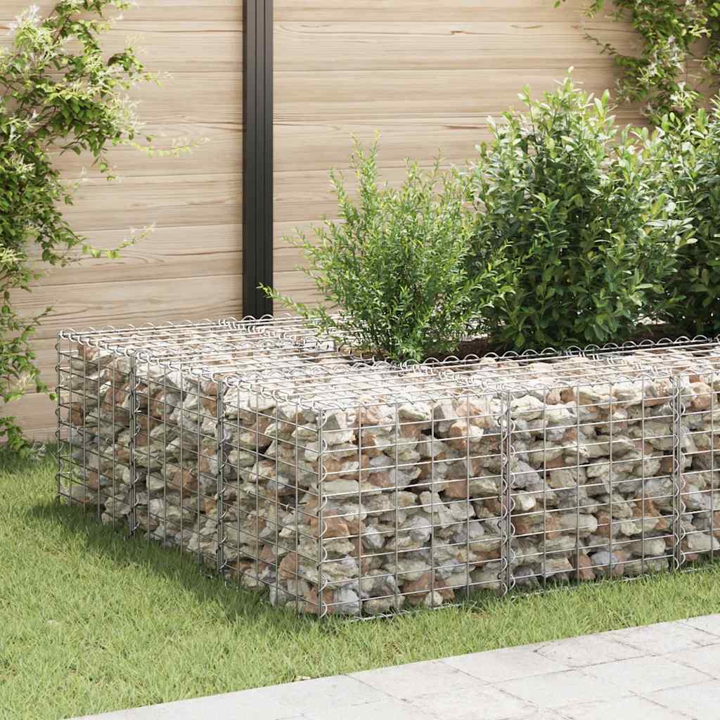 vidaXL Gabion plantenbak verhoogd kubus 50x50x50 cm staaldraad afbeelding