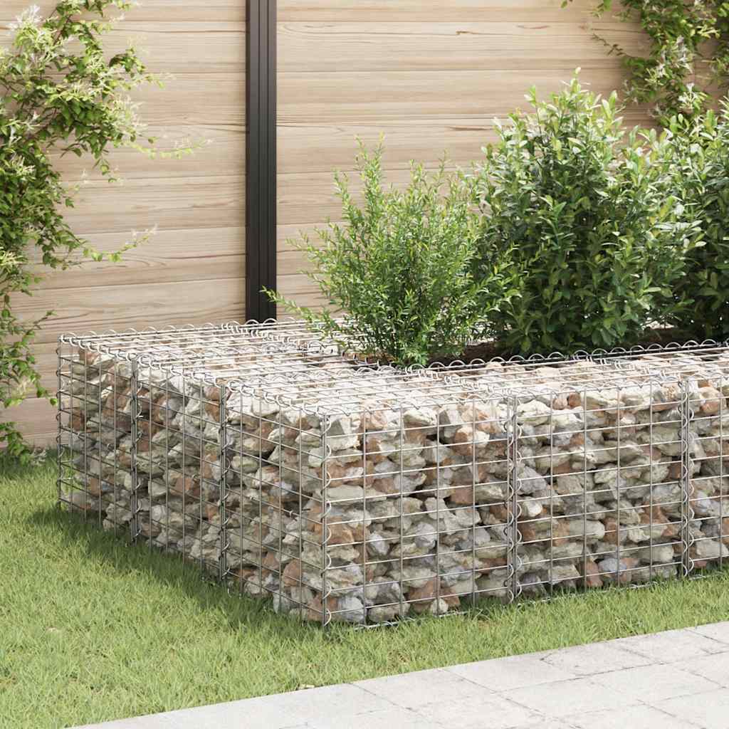 vidaXL kocka alakú acélhuzal gabion magaságyás 50 x 50 x 50 cm
