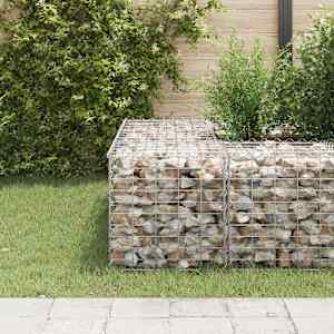 Kockasta visoka greda gabion iz jeklene žice 50x50x50 cm