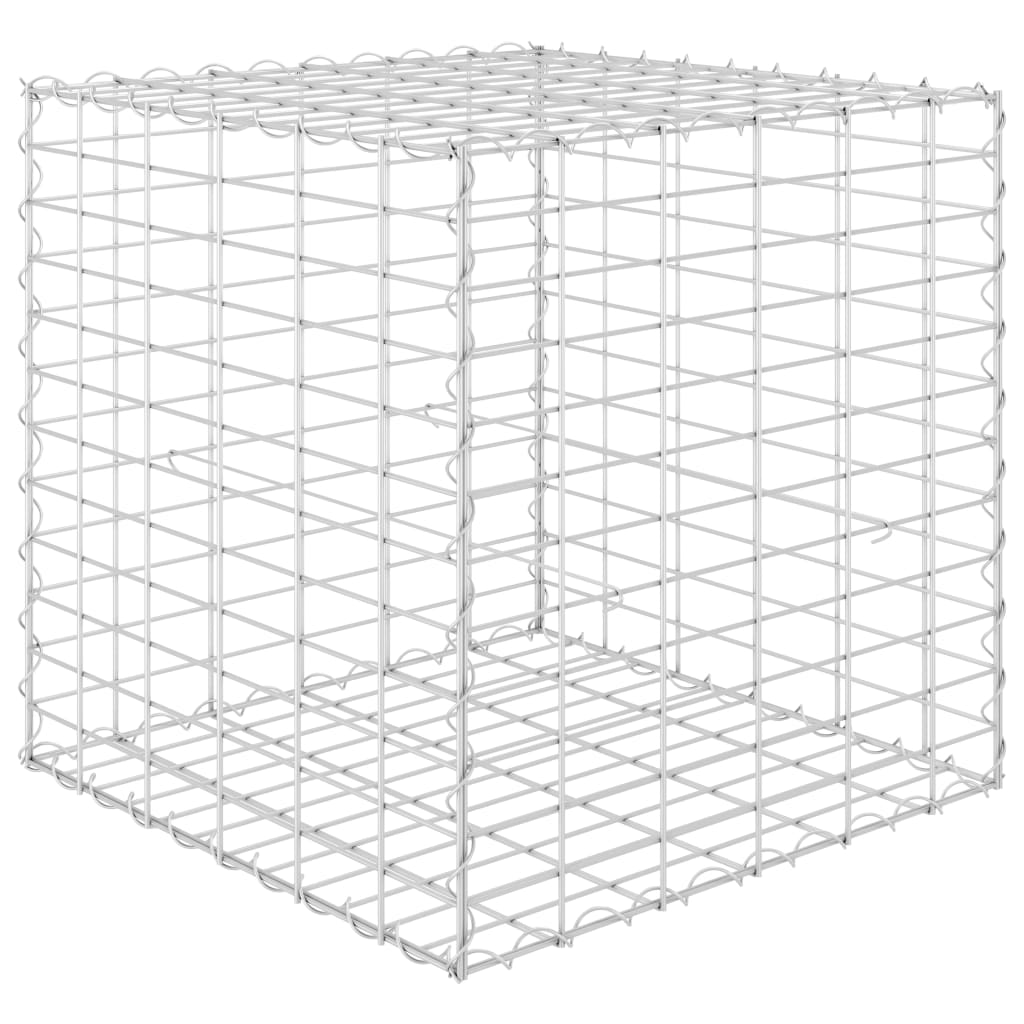 Kocka alakú acélhuzal gabion magaságyás 60 x 60 x 60 cm 