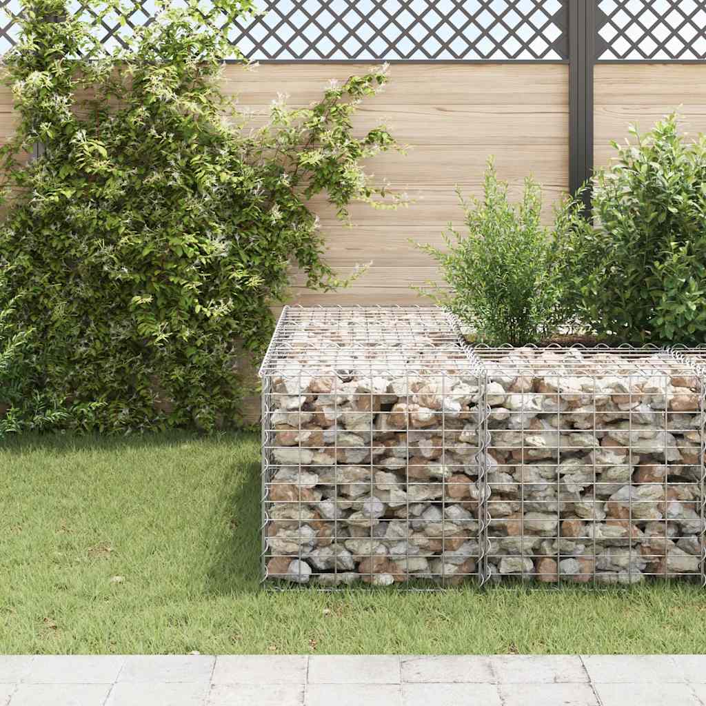 vidaXL Gabion plantenbak verhoogd kubus 60x60x60 cm staaldraad afbeelding