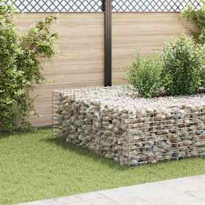 Kockasta visoka greda gabion iz jeklene žice 60x60x60 cm