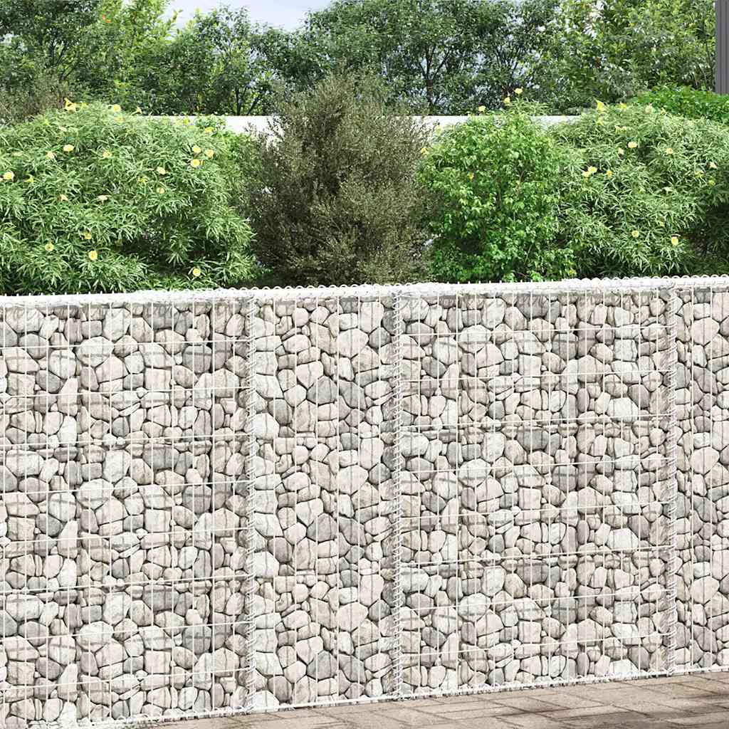vidaXL Trapézový gabiónový vyvýšený kôš pozinkovaná oceľ 80x20x100 cm