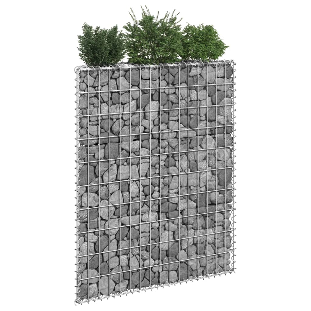 vidaXL Strat înălțat gabion trapez, 80x20x100 cm, oțel galvanizat