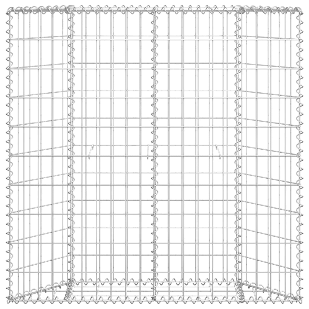 vidaXL trapéz alakú horganyzott acél gabion magaságyás 100x20x100 cm
