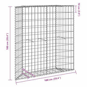 Gabionový vyvýšený záhon trapéz pozinkovaná ocel 100x20x100 cm - obrázek 10
