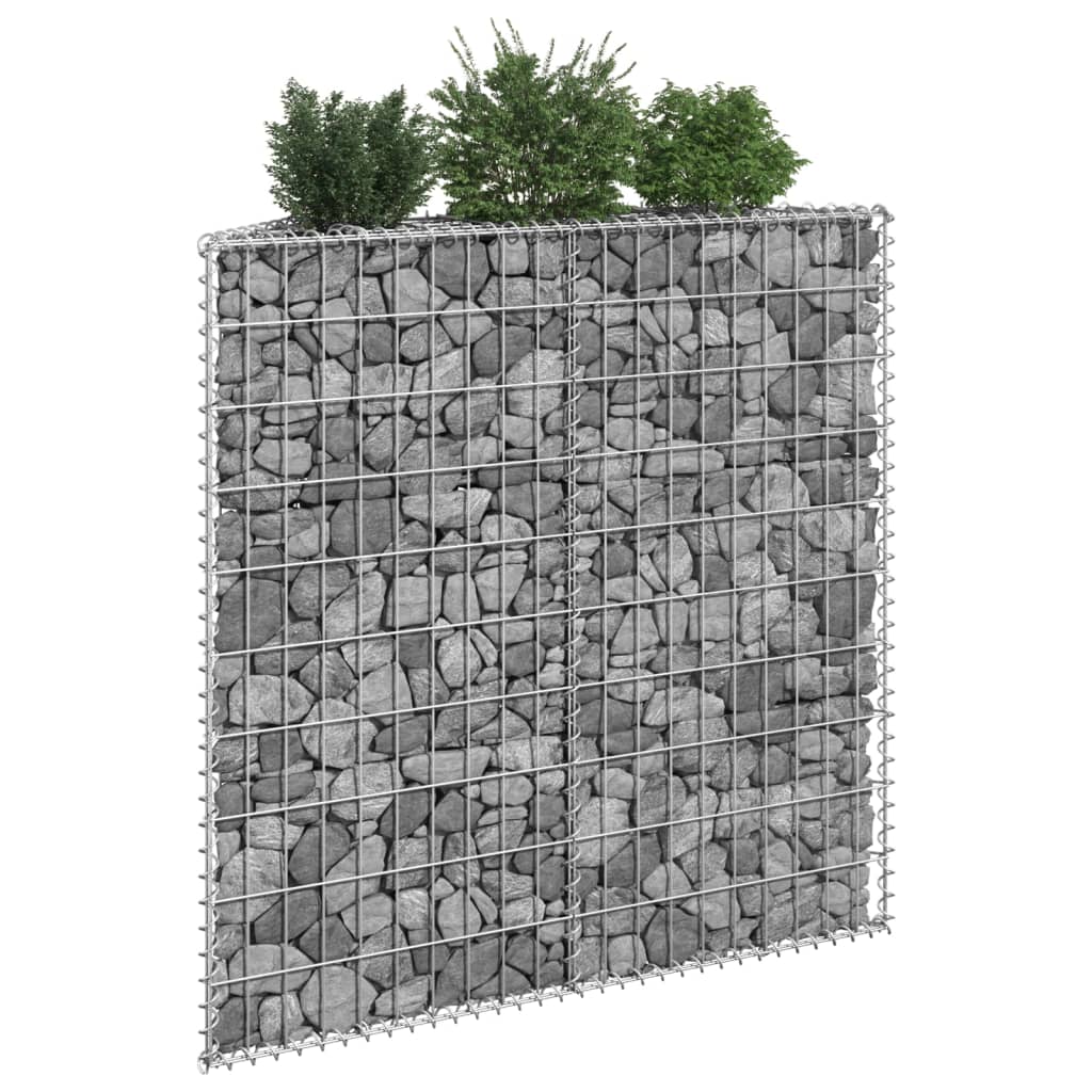 vidaXL Strat înălțat gabion trapez, 100x20x100 cm, oțel galvanizat