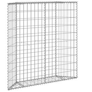 Trapezna visoka greda gabion pocinkano jeklo 100x20x10 cm