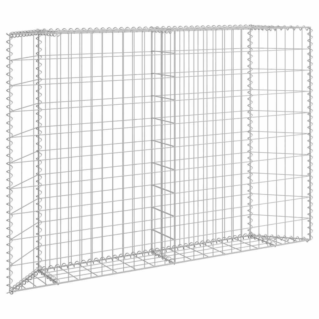 vidaXL gabion-højbed 150x20x100 cm trapezformet galvaniseret stål