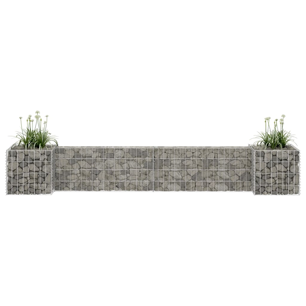 vidaXL Jardinieră gabion în formă de H, 260 x 40 x 40 cm, sârmă oțel