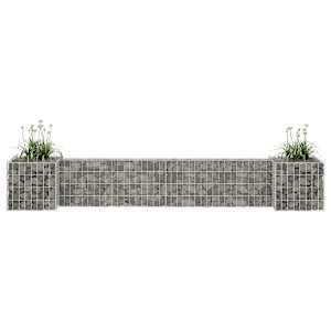 Korito za rastline gabion H-oblike jeklo 260x40x40 cm