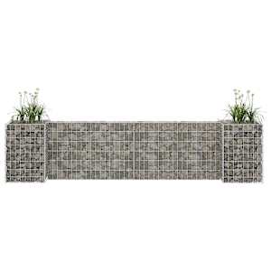 Korito za rastline gabion H-oblike jeklo 260x40x60 cm