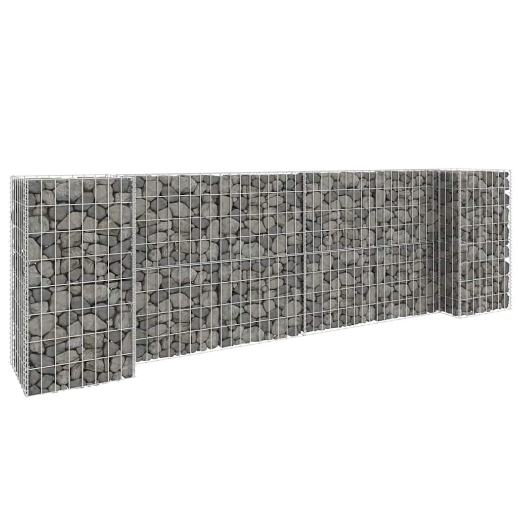 vidaXL Jardinieră gabion în formă de H, 260 x 40 x 80 cm, sârmă oțel