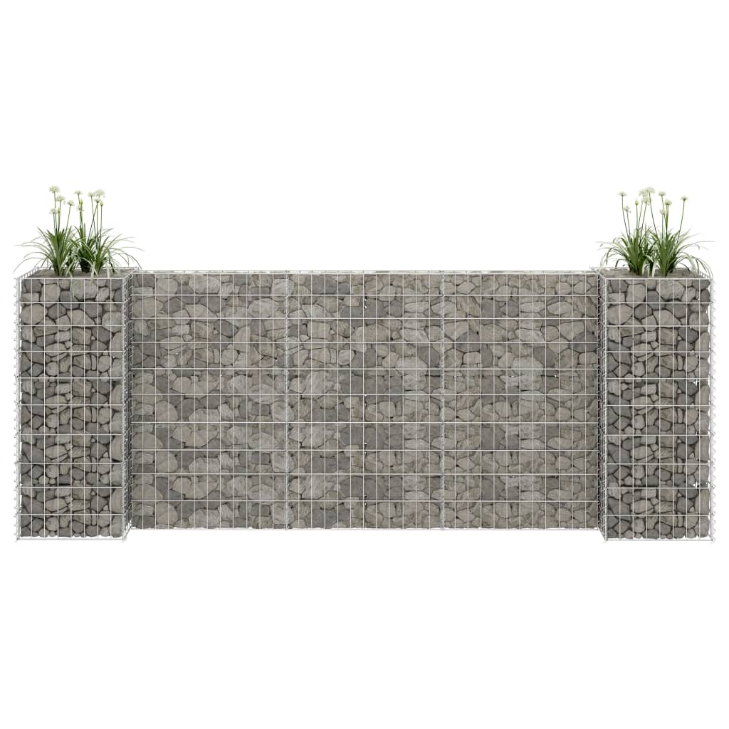 vidaXL Jardinieră gabion în formă de H, 260 x 40 x 100 cm, sârmă oțel