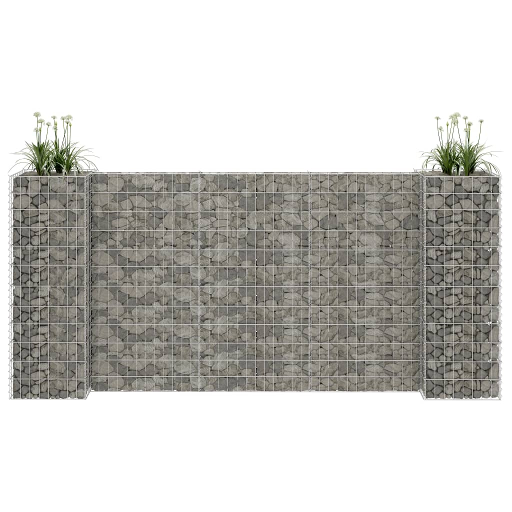 vidaXL Jardinieră gabion în formă de H, sârmă oțel, 260 x 40 x 120 cm