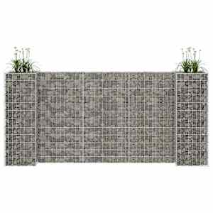 Korito za rastline gabion H-oblike jeklo 260x40x120 cm