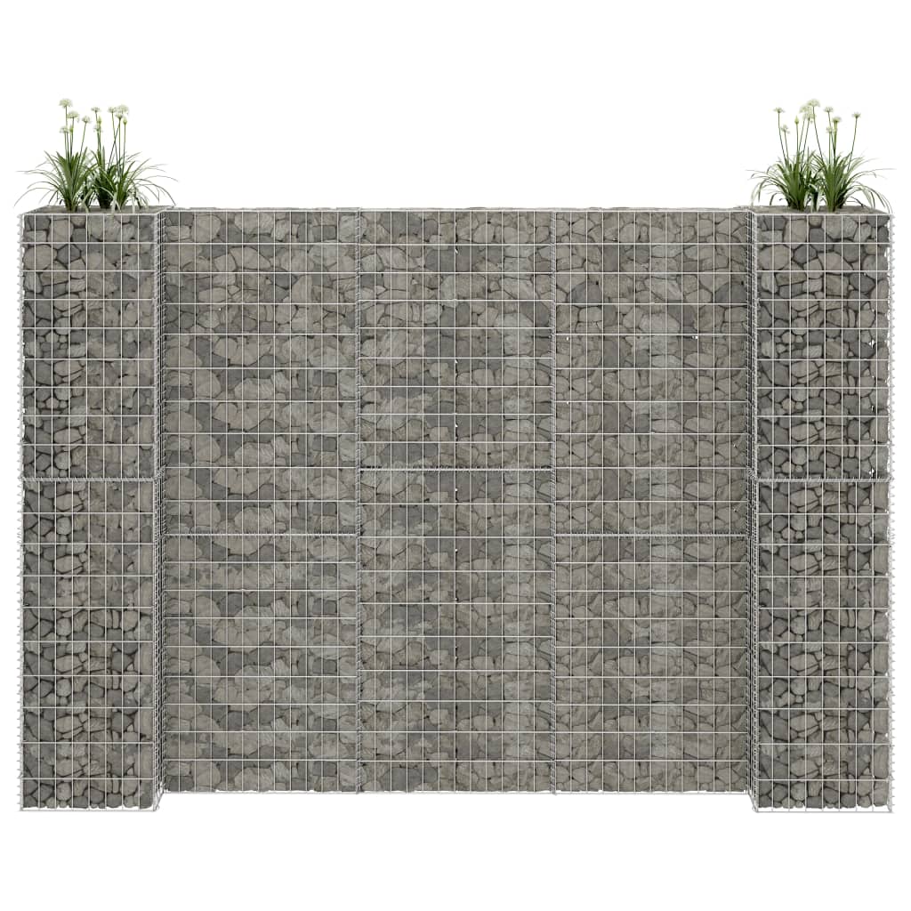 vidaXL Jardinieră gabion în formă de H, 260 x 40 x 180 cm, sârmă oțel