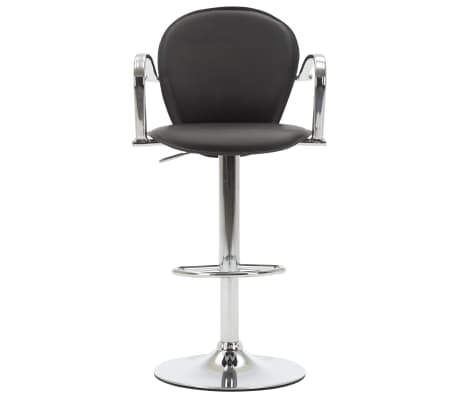 vidaXL Barová stolička s područkami černá umělá kůže
