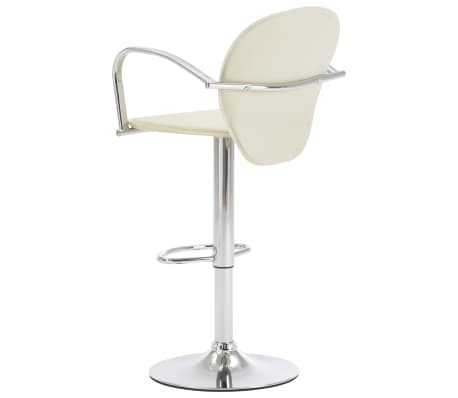 vidaXL Tabouret de bar avec accoudoir Crème Similicuir vidaXL Tabouret de bar avec accoudoir Crème Similicuir