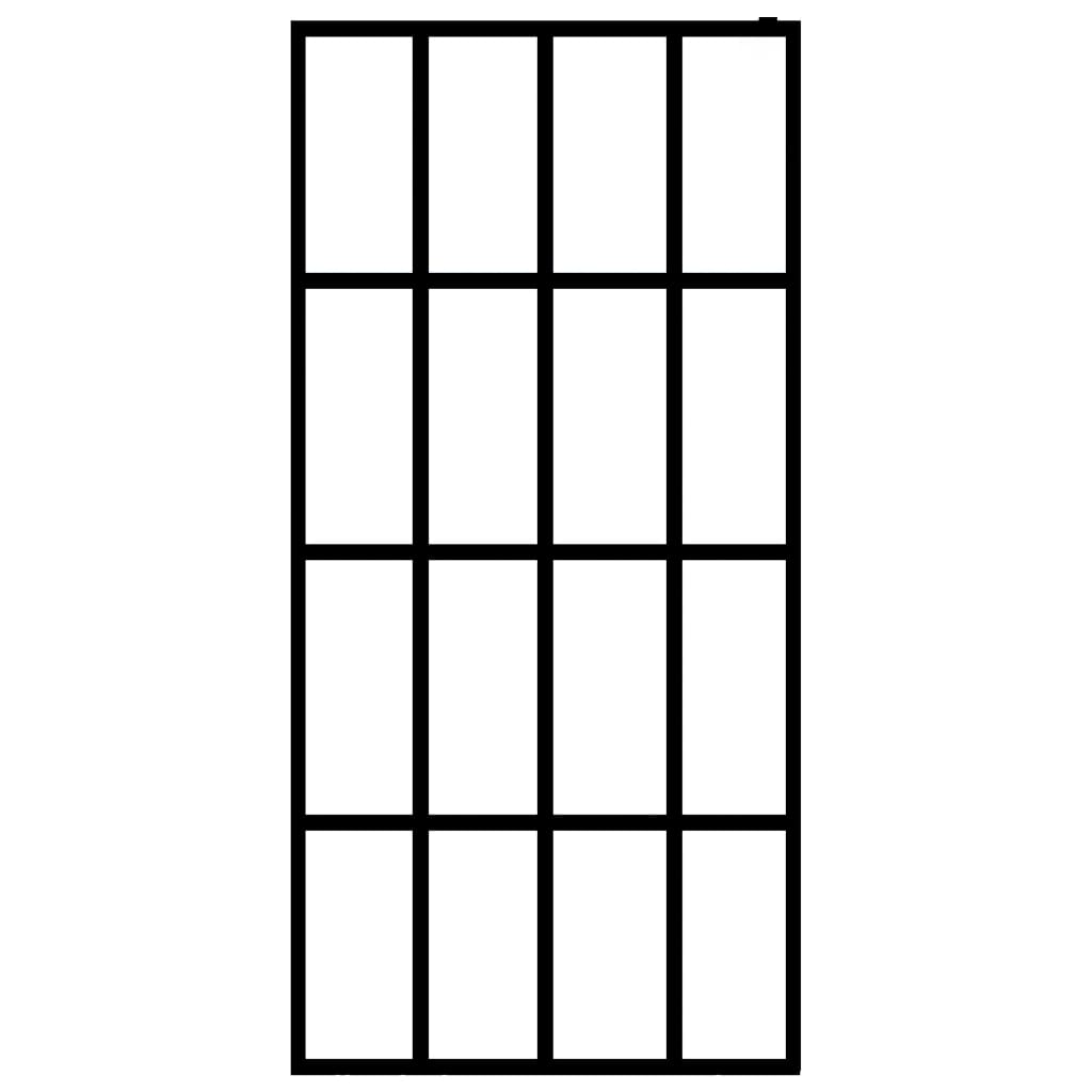 vidaXL Inloopdouchewand 90x195 cm transparant gehard glas afbeelding