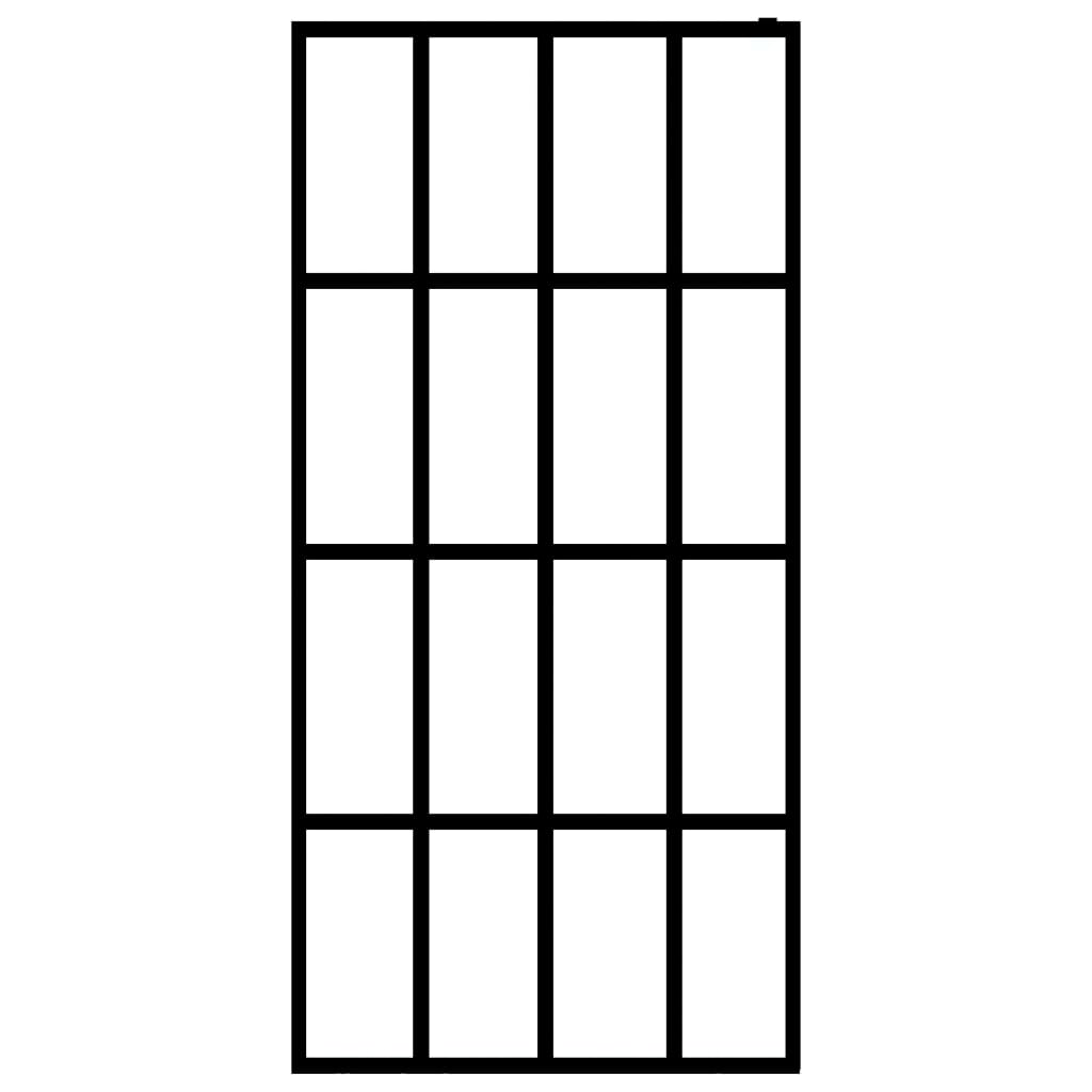 

vidaXL Inloopdouchewand 90x195 cm mat gehard glas