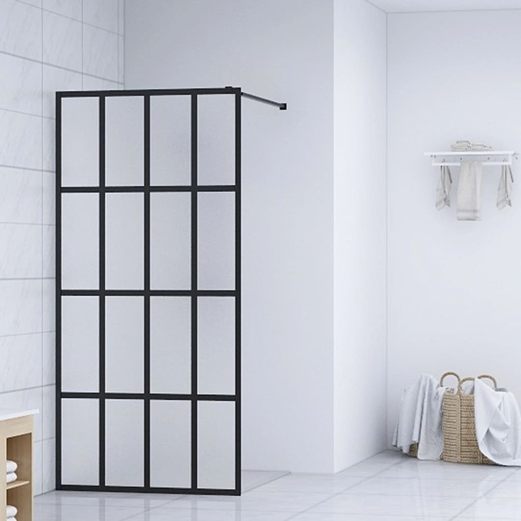 vidaXL Paravan de duș walk-in, 100×195 cm, sticlă securizată mată de la vidaxl imagine noua