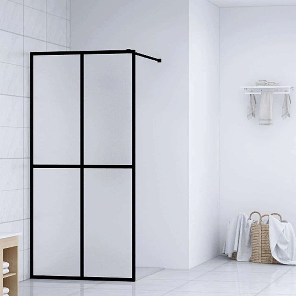 vidaXL Paravan de duș walk-in, 90×195 cm, sticlă securizată mată vidaxl.ro