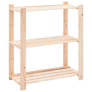 vidaXL 3-korruseline hoiuriiul 80 x 38 x 90 cm m&auml;nnipuit 150 kg