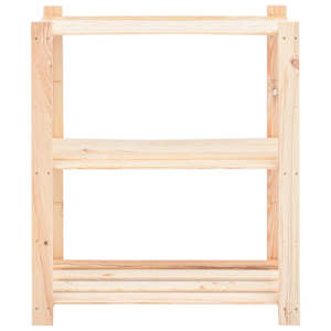 Úložný regál 3 police 80 x 38 x 90 cm masivní borovice 150 kg - obrázek 3