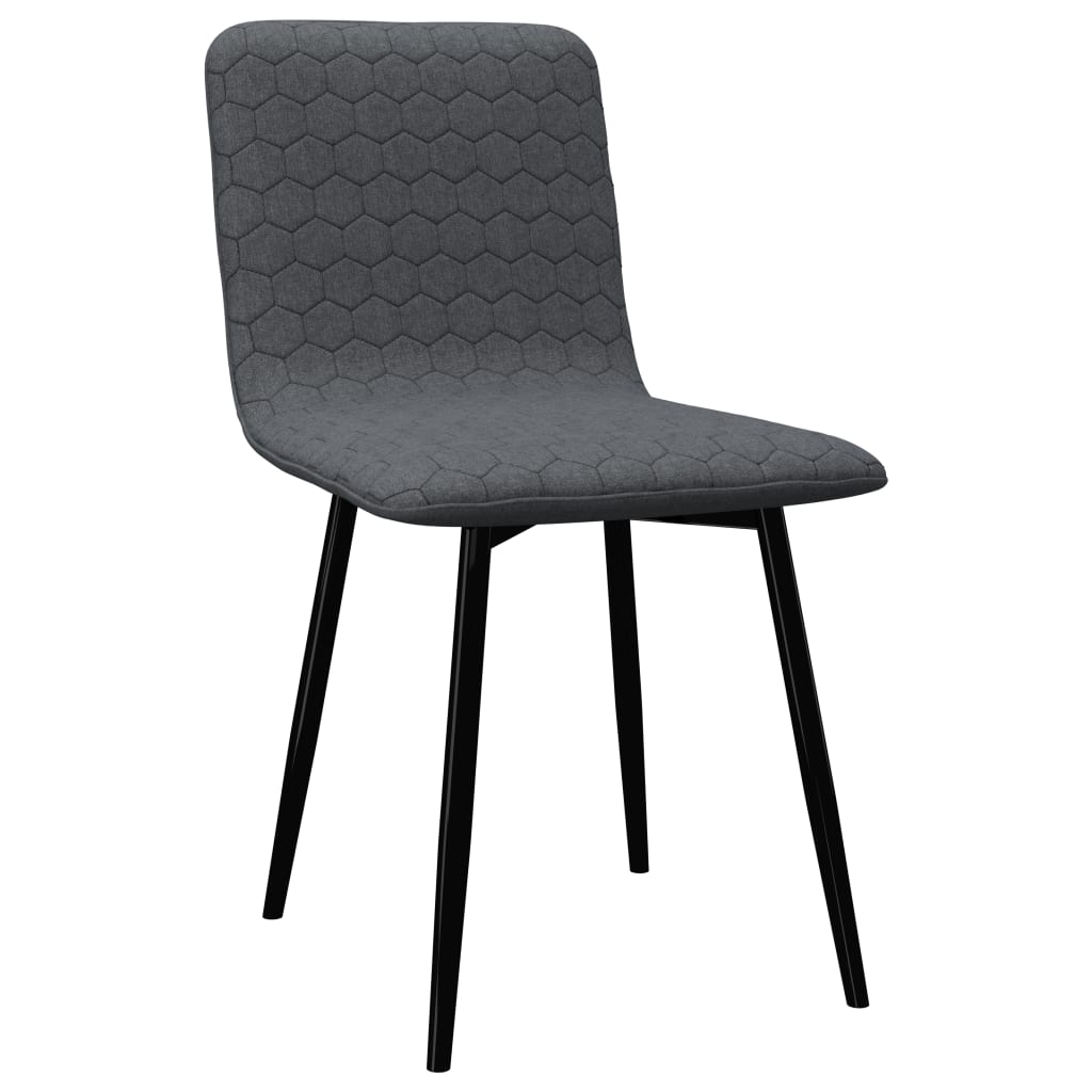 vidaXL Krzesła jadalniane, 4 szt., ciemnoszare, tapicerowane tkaniną