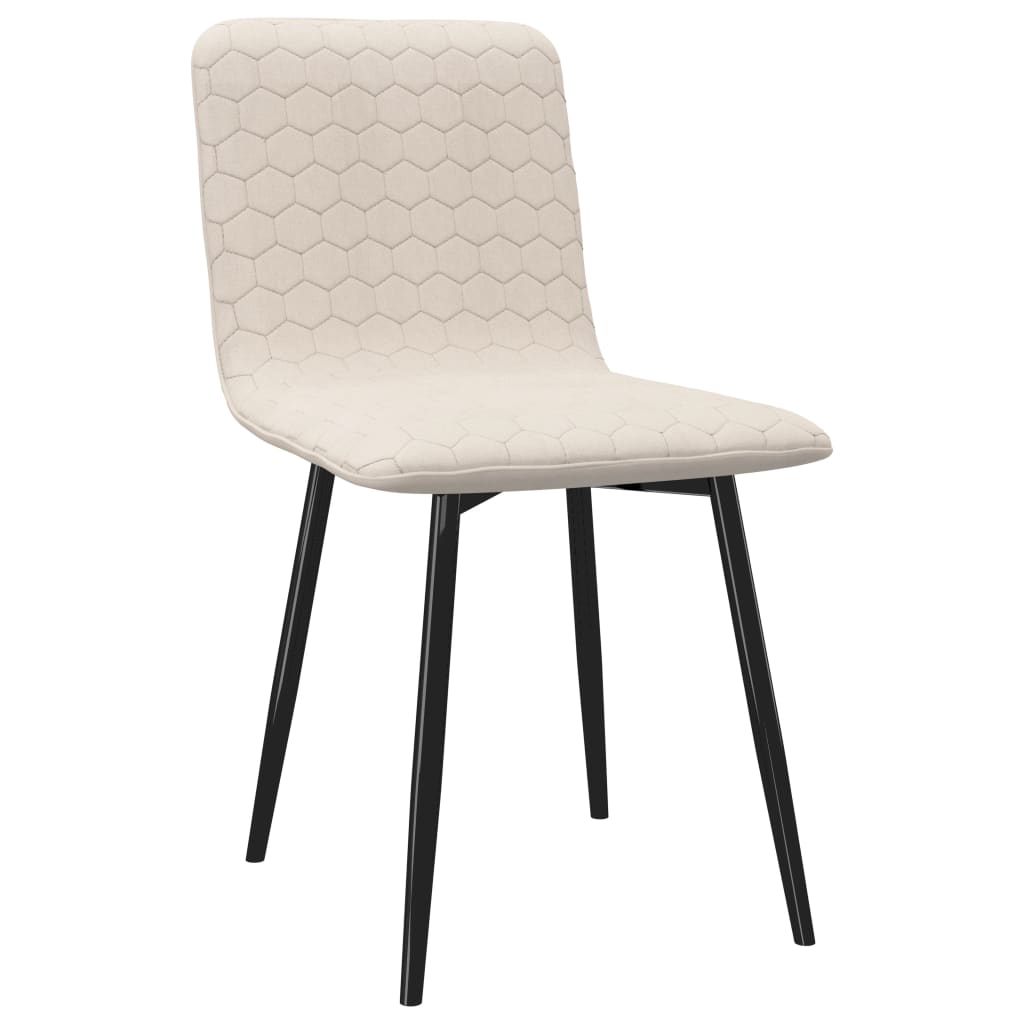 

vidaXL Eetkamerstoelen 4 st stof crème