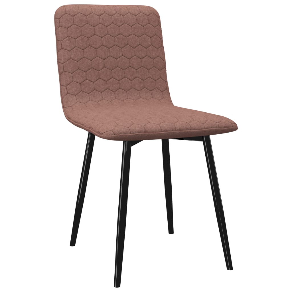 vidaXL Chaises de salle à manger 2 pcs Marron Tissu