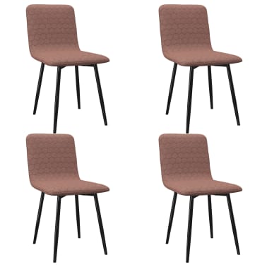 vidaXL Esszimmerstühle 4 Stk. Braun Stoff | vidaXL Esszimmerstühle 4 Stk. Braun Stoff |