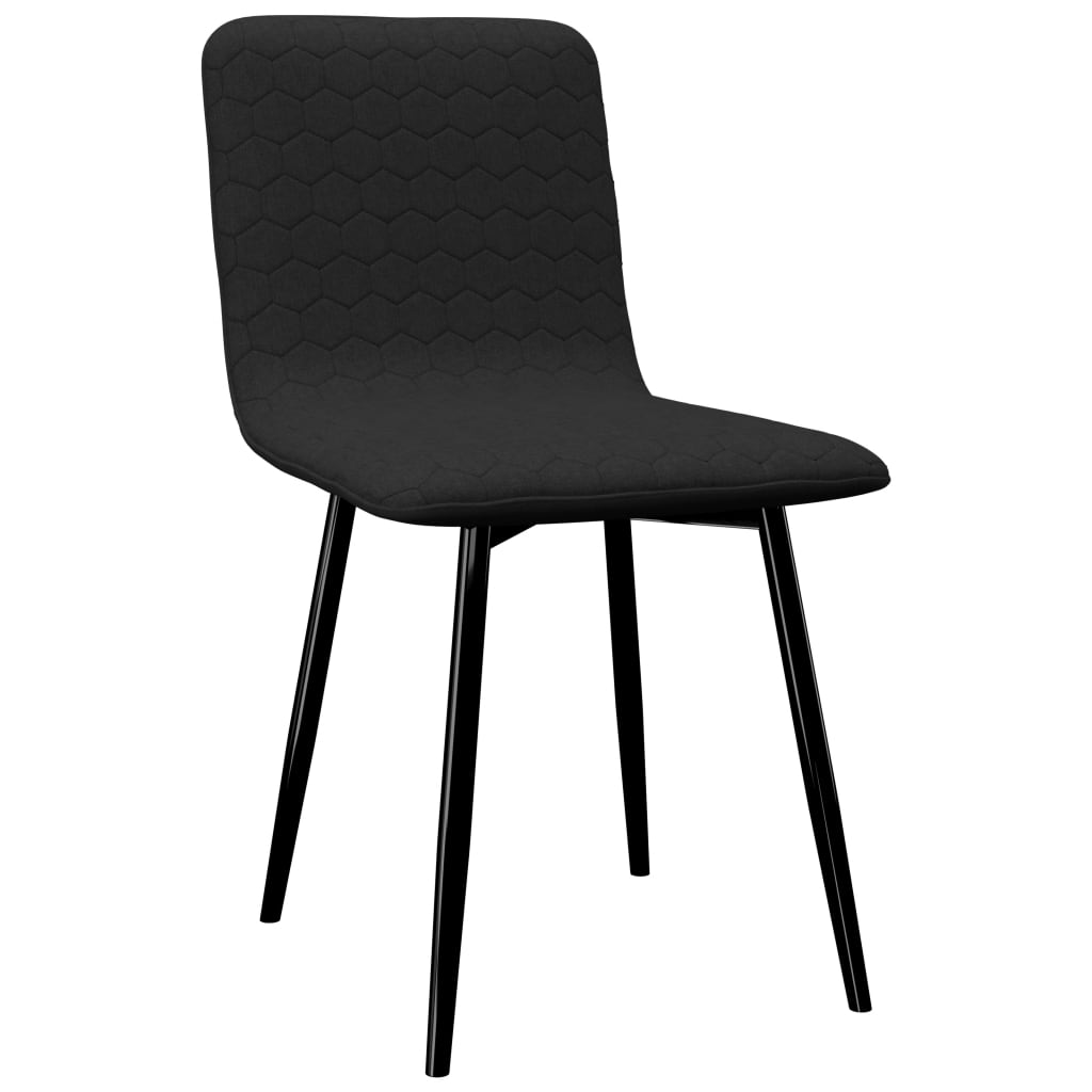 

vidaXL Eetkamerstoelen 2 st stof zwart