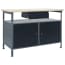  vidaXL fekete acél munkapad 120 x 60 x 85 cm termék 2. képe