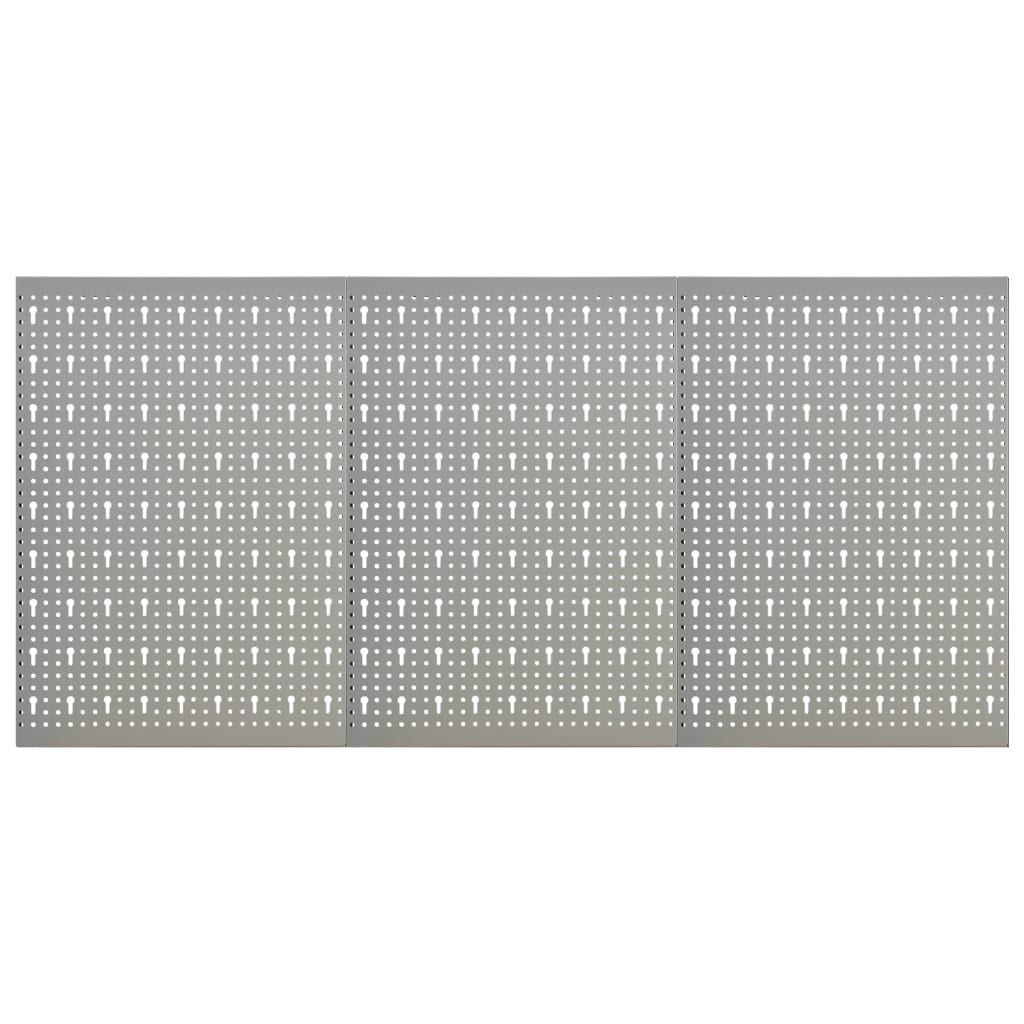 

vidaXL Wall-mounted Peg Boards 3 pcs 15.7"x22.8" Steel