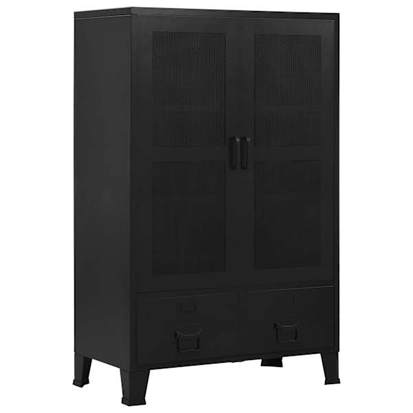vidaXL dokumendikapp v&otilde;rgust ustega t&ouml;&ouml;stuslik must 75x40x120 cm teras