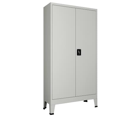 Vidaxl Armoire De Bureau Avec Portes Acier X X Cm Gris