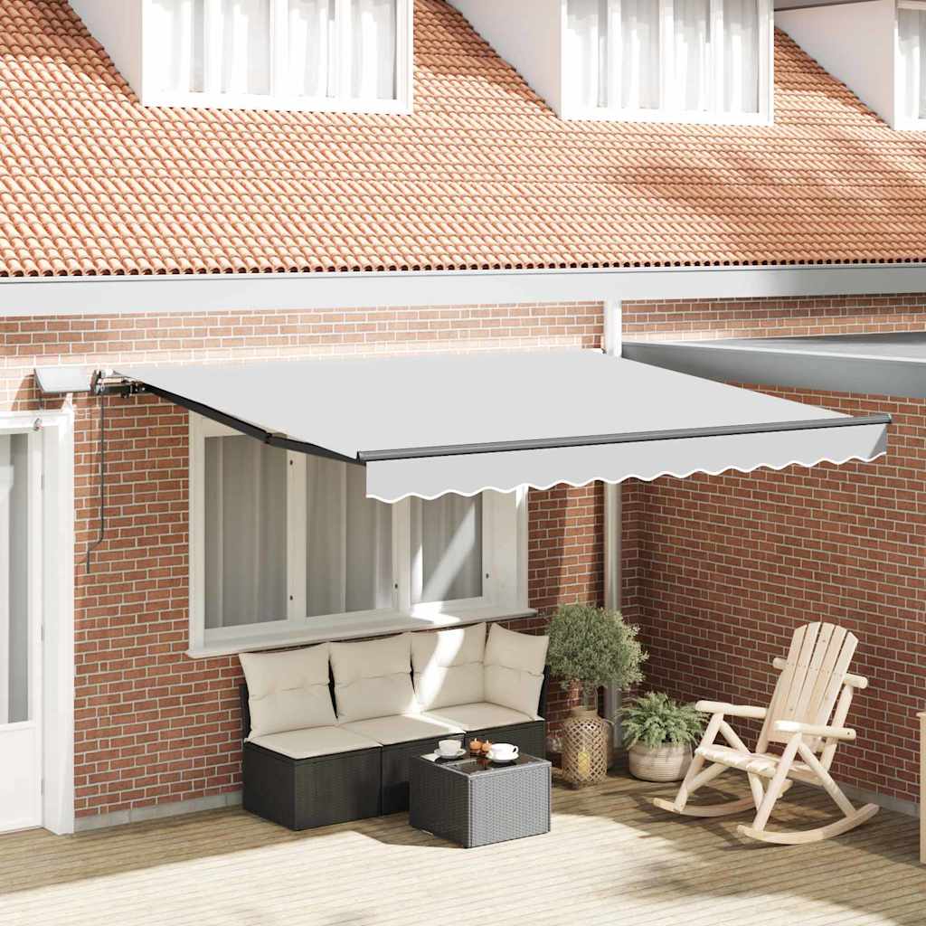 Copertină cu Manual Antracit 3 x 2,5 m Metal