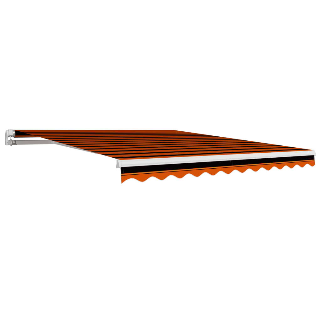 10: vidaXL markisedug 300x250 cm kanvas orange og brun